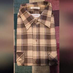 Value Line Plaid Brown Men's Shirt